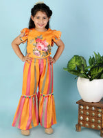 Lil Drama Girls Choli With Sharara Set