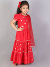 Lil Drama Girls Choli With Ghaghra & Dupatta Set