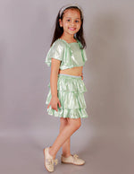 Lil Drama Girls Party Top With Skirt-CP-TSK-6038G-3Y