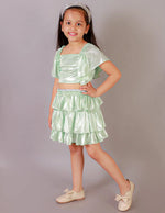 Lil Drama Girls Party Top With Skirt-CP-TSK-6038G-3Y