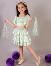 Lil Drama Girls Party Top With Skirt-CP-TSK-6038G-3Y