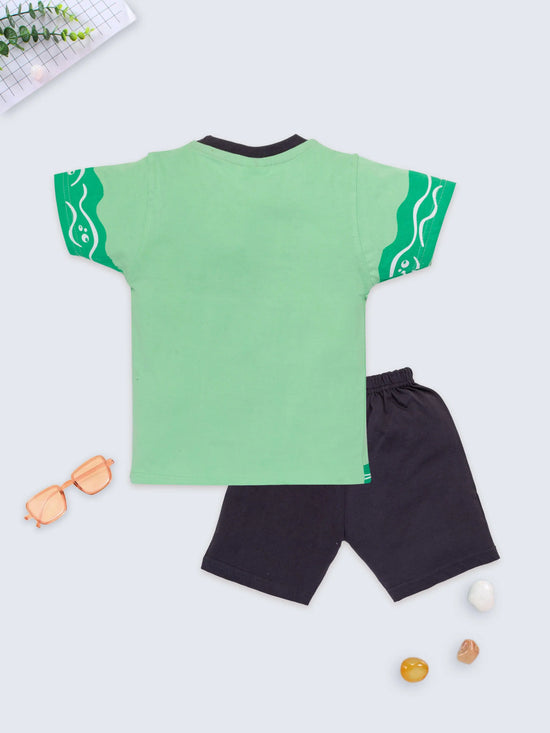 Funwood Tshirt And Short Set-BLJ_3077_GRN_0-3M