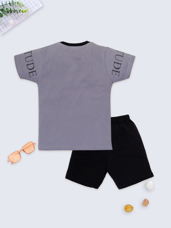 Itty Bitty Baby Tshirt And Short Set-BLJ_3097_GREY_0-3M