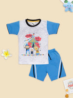 Mommy & Baby Tshirt And Short Set-BLJ_3073_P_0-3M