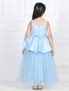 Toy Balloon Kids Light Blue Full Length Girls Party Wear Gown