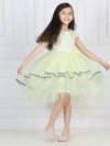 Toy Balloon Kids Lemon Yellow High-Low Girls Party Wear Dress