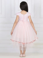 Toy Balloon Kids Light Peach High-Low Girls Party Wear Dress