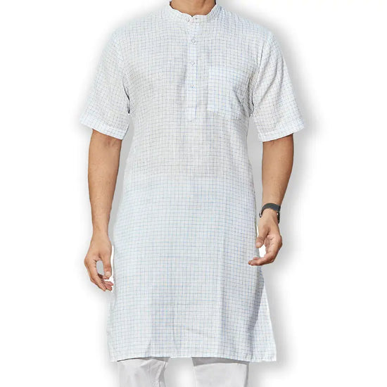 Authentics Half Kurta White Checks