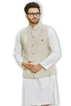 Authentics Nehru Jacket Cream Self Lining