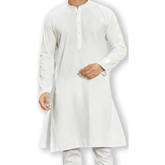 Authentics Kurta Pyjama Set White-KPSRLSWH-38