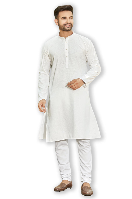 Authentics Kurta Pyjama Set White-KPSRLSWH-38