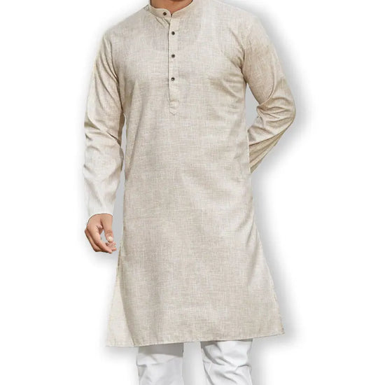 Authentics Kurta Pyjama Set Beige-KPRESLBE-38