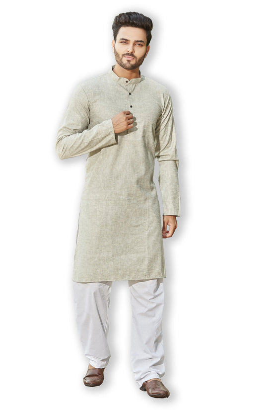 Authentics Kurta Pyjama Set Light Olive