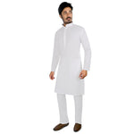 Authentics Kurta Pyjama Set White-KPRRLN-38