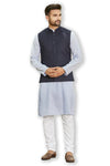 Authentics Kurta Bandi Set Navy Blue