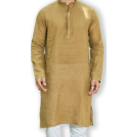 Authentics Kurta Bandi Set Cream Canvas Print