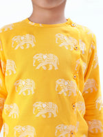 Lil Drama Trunk Tales Boys Yellow Kurta with Dhoti set