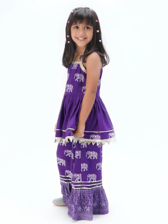 Lil Drama Trunk Tales Purple Kurta with Pant set