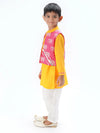 Lil Drama Trunk Tales Boys Yellow Kurta Jacket and pant