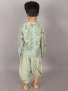 Lil Drama Fusion Fair Boys Green Kurta with Dhoti