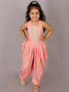 Lil Drama Fusion Fair Girls Peach Dhoti Jumper