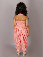 Lil Drama Fusion Fair Girls Peach Dhoti Jumper