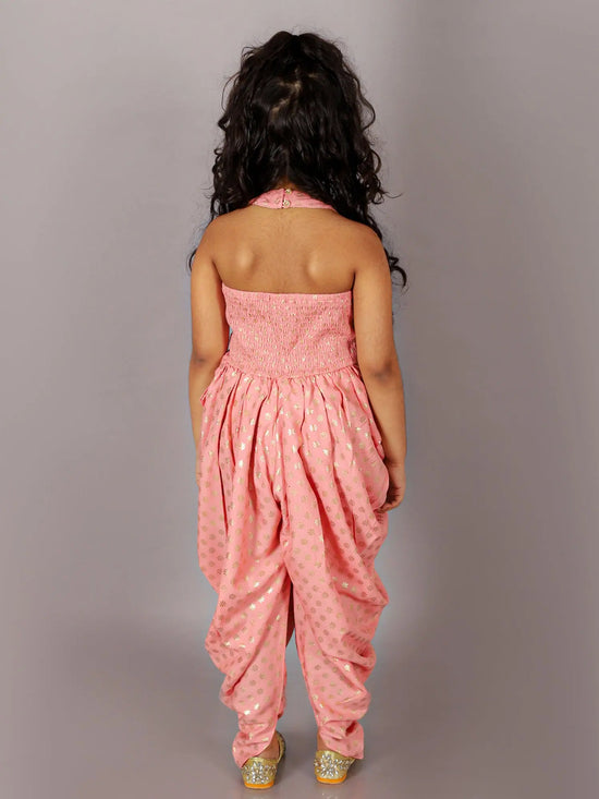 Lil Drama Fusion Fair Girls Peach Dhoti Jumper