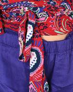 Sassy Boho Girls Purple crop Top with Shorts set from the sibling Collection-CCW-TS-1106NY-10Y