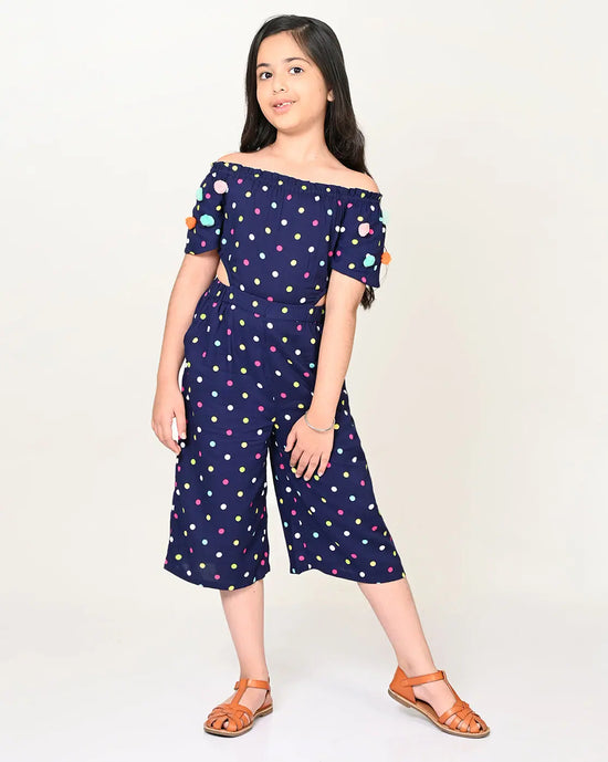 Sassy Boho Girls Navy jumpsuit from the sibling collection