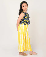 Sassy Boho Girls Yellow crop Top with Palazzo set from the sibling Collection