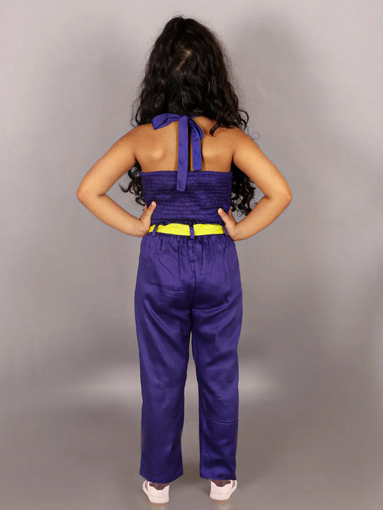 Girls Purple Co-ord sets with 3D rose on Top