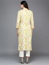 Viscose Rayon White Floral Printed Straight Kurta-VCK9411_XS