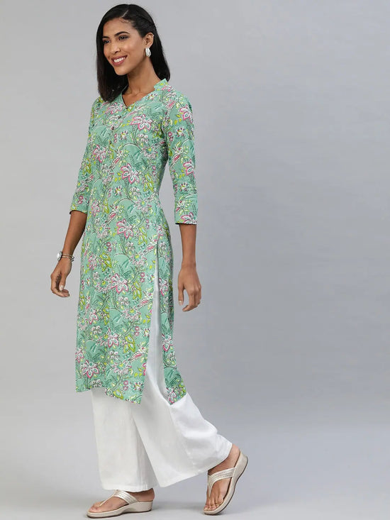 Ahika Women's Cotton Printed Kurta-VCK8017E_L