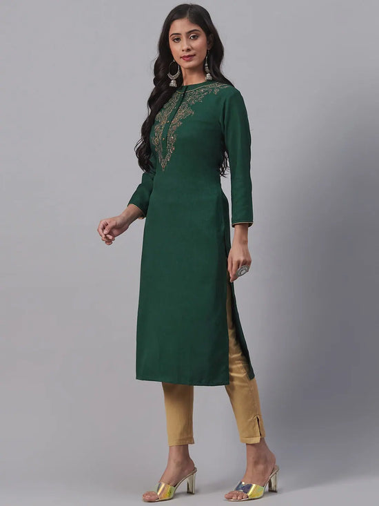 Ahika Women's Cotton Embroidered Kurta-VEK1023_L