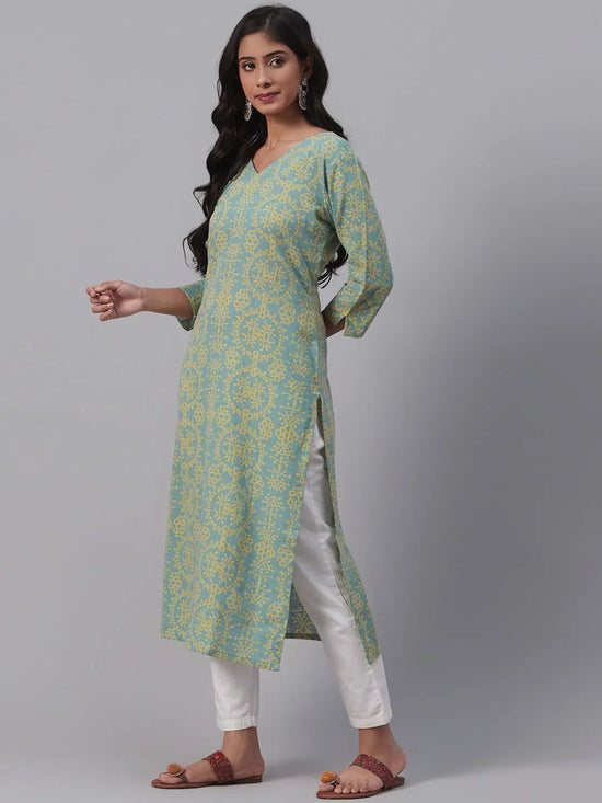 Ahika Women's Cotton Printed Kurta-VCK1821_L