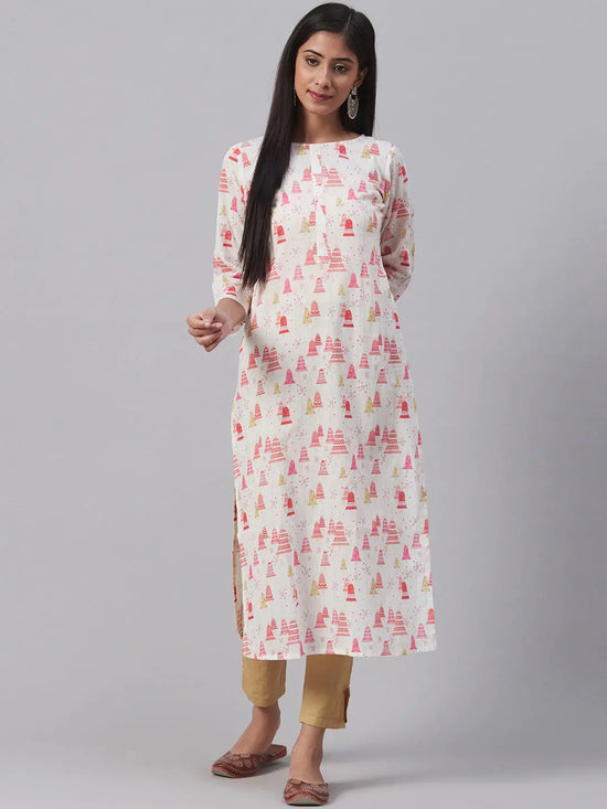 Ahika Women's Cotton Printed Kurta-VCK1894_L