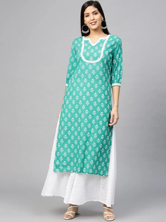 Ahika Women's Cotton Printed Kurta-VCK1777_L