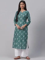 Ahika Women's Cotton Printed Kurta-VCK1882_L