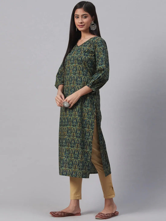 Ahika Women's Cotton Printed Kurta-VCK1878_L