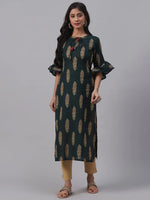 Ahika Women's Cotton Printed Kurta-VCK1897_L