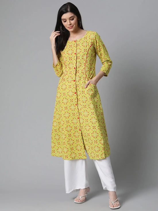 Ahika Women's Cotton Printed Kurta-VCK1885_L