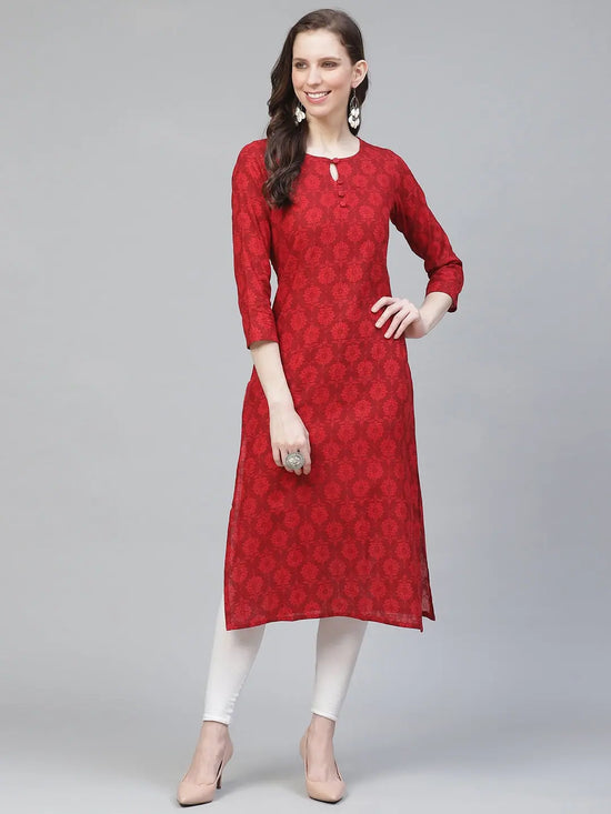 Ahika Women's Cotton Printed Kurta-VCK1750_3XL