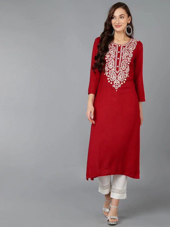 Ahika Women Viscose Rayon Embroidered-VCK9063_3XL