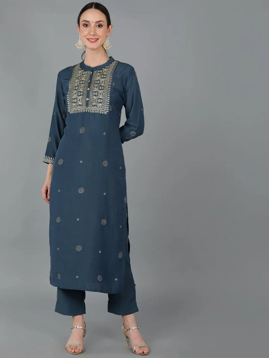 Ahika Women Silk Blend Yoke-VCK9004_3XL