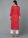 Viscose Rayon Red Bandhani Print