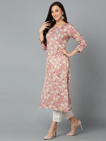 Viscose Rayon Rose Pink Printed-VCK9246_XS