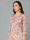 Viscose Rayon Rose Pink Printed-VCK9246_XS