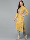 Viscose Rayon Chrome Yellow Printed