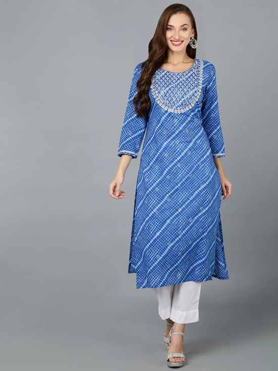 Ahika Women Cotton Striped Yoke