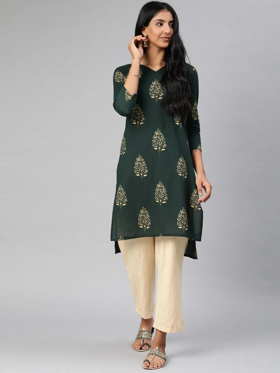 Ahika Women's Cotton Printed Kurta-VCK8038SL_L